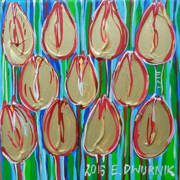 Żółte, złote tulipany