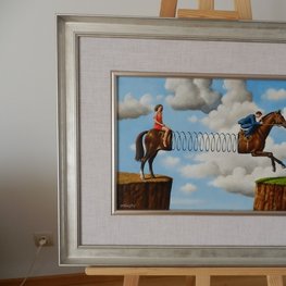 The grass is greener / olej i akryl 