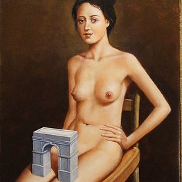 Łuk Triumfalny / olej na płótnie 