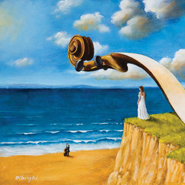 Mariage avec la mer / olej i akryl na płótnie