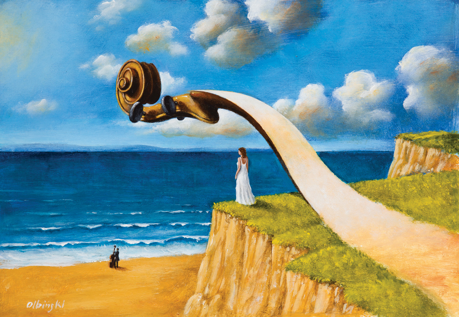 Mariage avec la mer / olej i akryl na płótnie