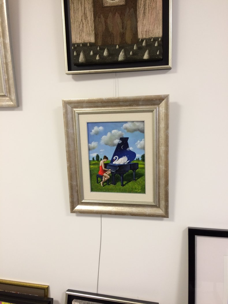 Red White and Blue / akryl i olej na płótnie