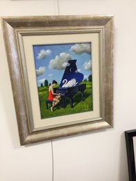 Red White and Blue / akryl i olej na płótnie