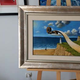 Mariage avec la mer / olej i akryl na płótnie