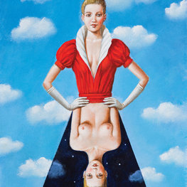 Dr Jeckyll's Daughter / olej i akryl na płótnie