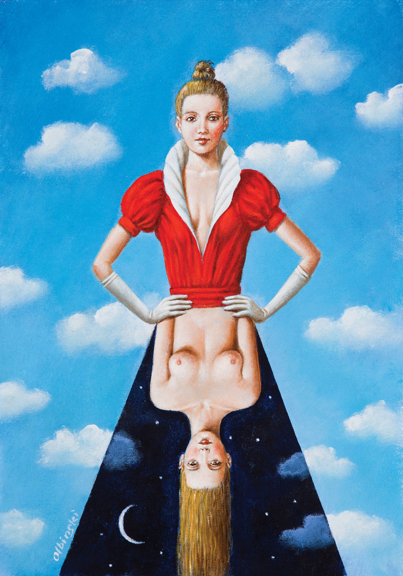 Dr Jeckyll's Daughter / olej i akryl na płótnie