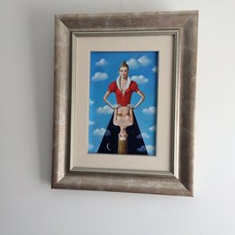 Dr Jeckyll's Daughter / olej i akryl na płótnie