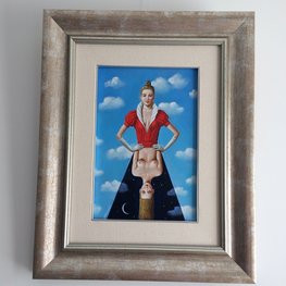 Dr Jeckyll's Daughter / olej i akryl na płótnie