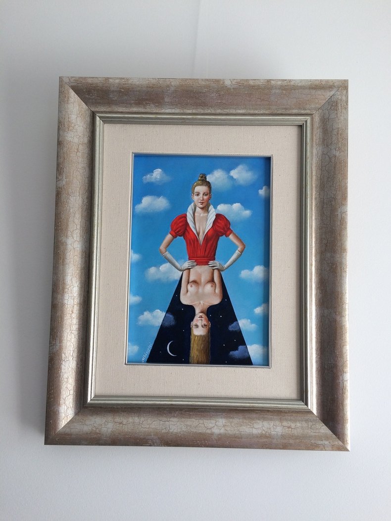 Dr Jeckyll's Daughter / olej i akryl na płótnie