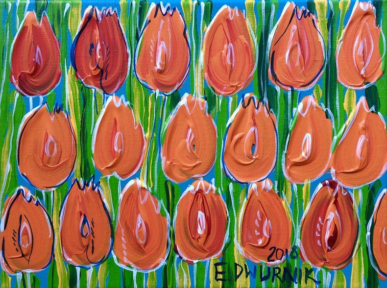 Pomarańczowe tulipany I