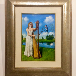 Admirer (Wielbiciel)/olej i akryl na płótnie