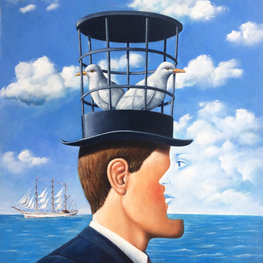 Wspomnienia z Hampton / olej i akryl na płótnie