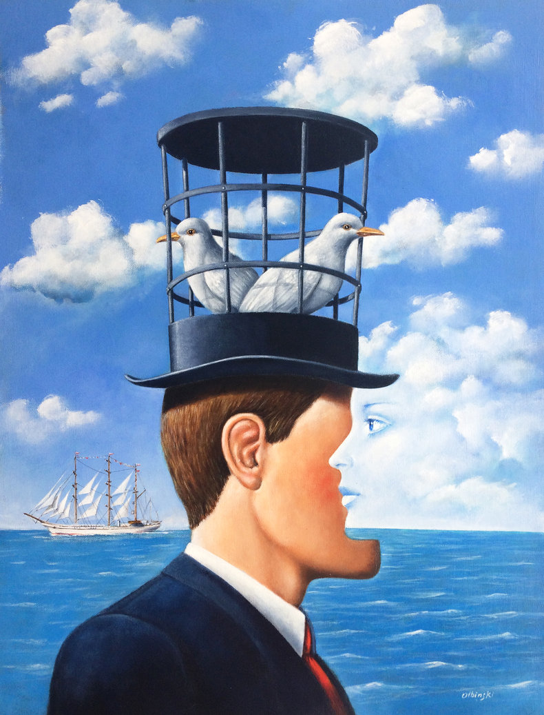 Wspomnienia z Hampton / olej i akryl na płótnie