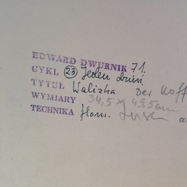 Walizka - tusz, flamaster, akwarela