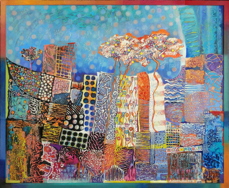 Krajobraz z kilkoma drzewkami