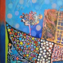 Krajobraz z kilkoma drzewkami