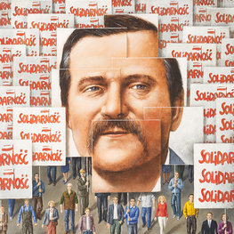 Solidarność / akryl na płótnie