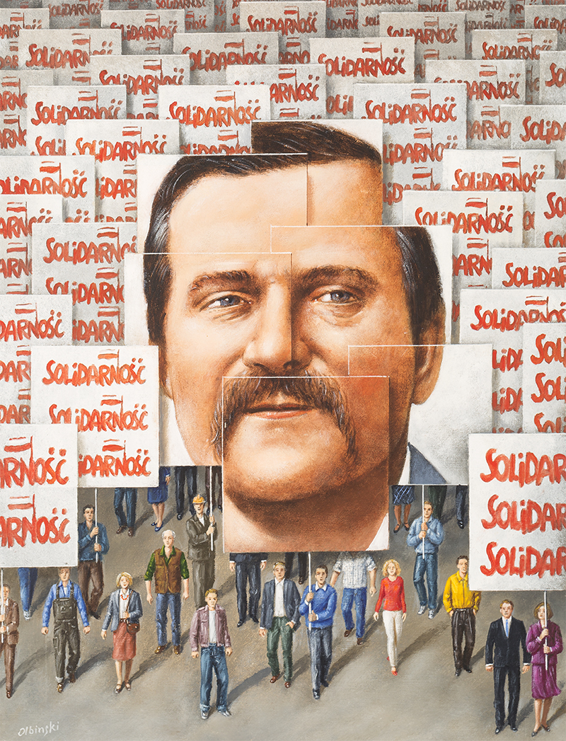 Solidarność / akryl na płótnie