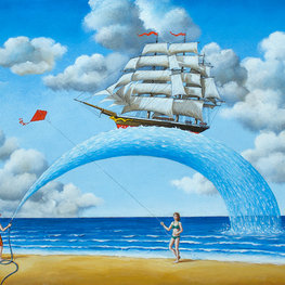 Marriage with the sea / olej i akryl na płótnie