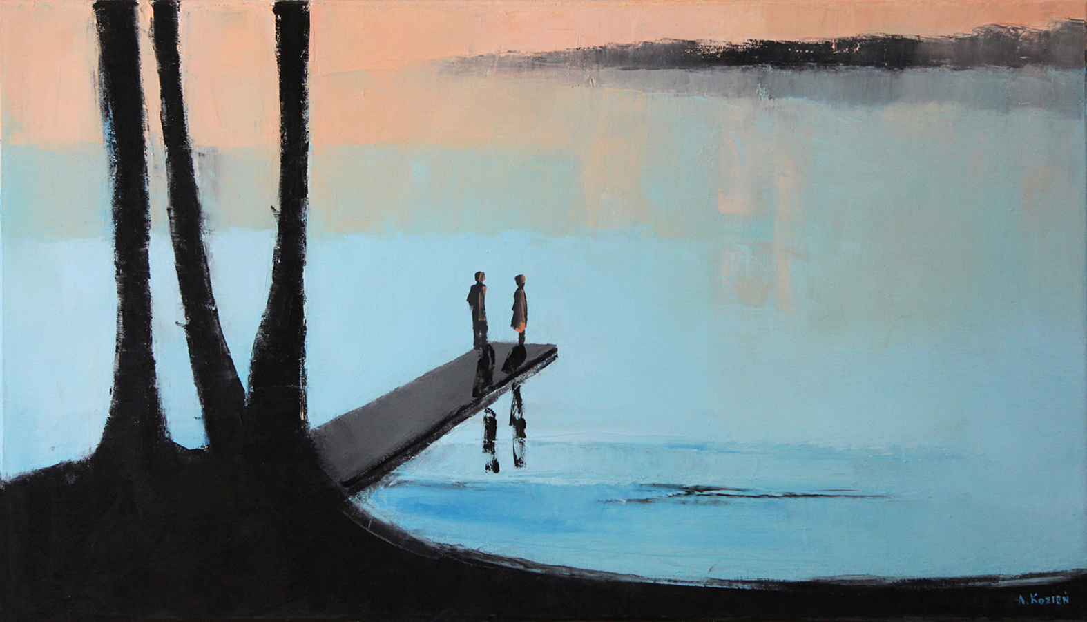 Wieczór nad jeziorem