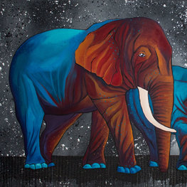 Pustynny zachód słońca