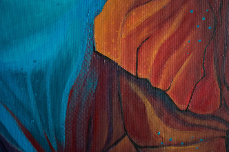 Pustynny zachód słońca