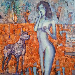 Sonda z białym psem