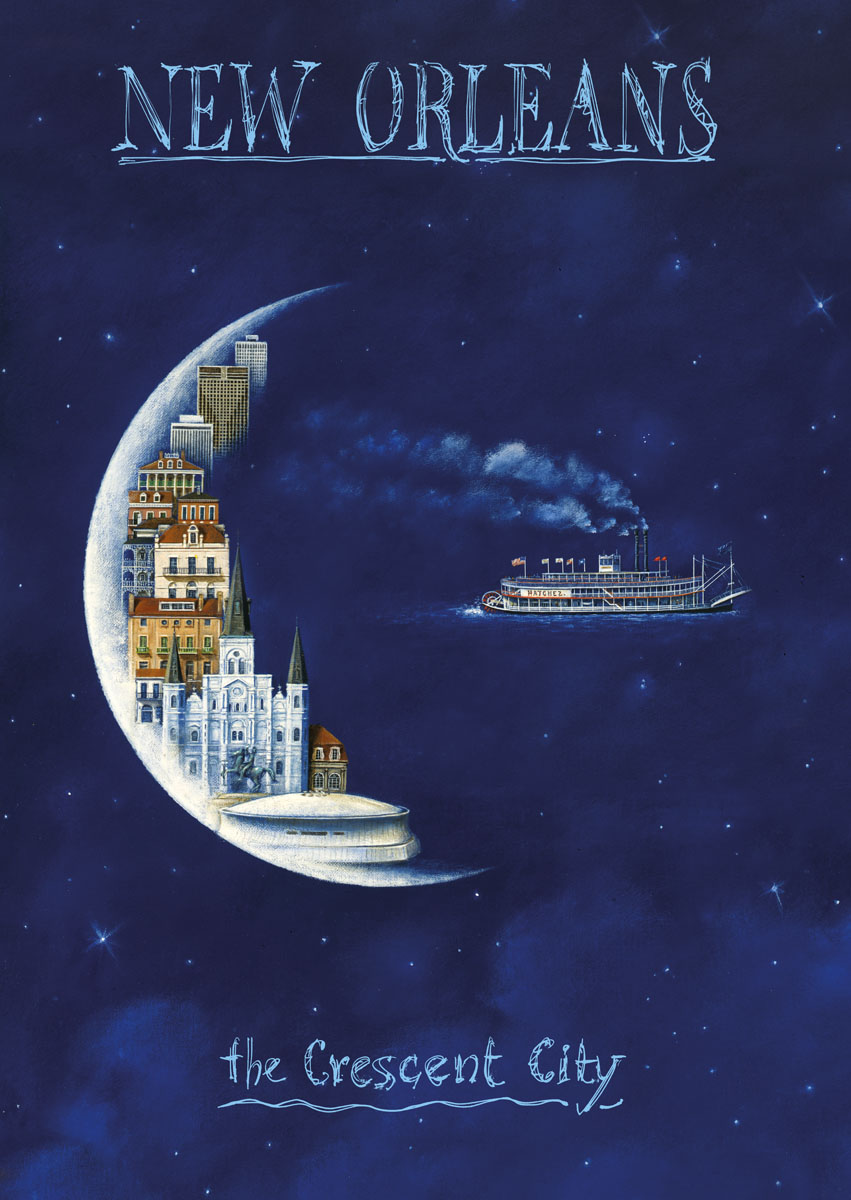 New Orleans the Crescent City - Inkografia