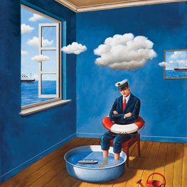 Captain of the High Seas - akryl i olej na płótnie