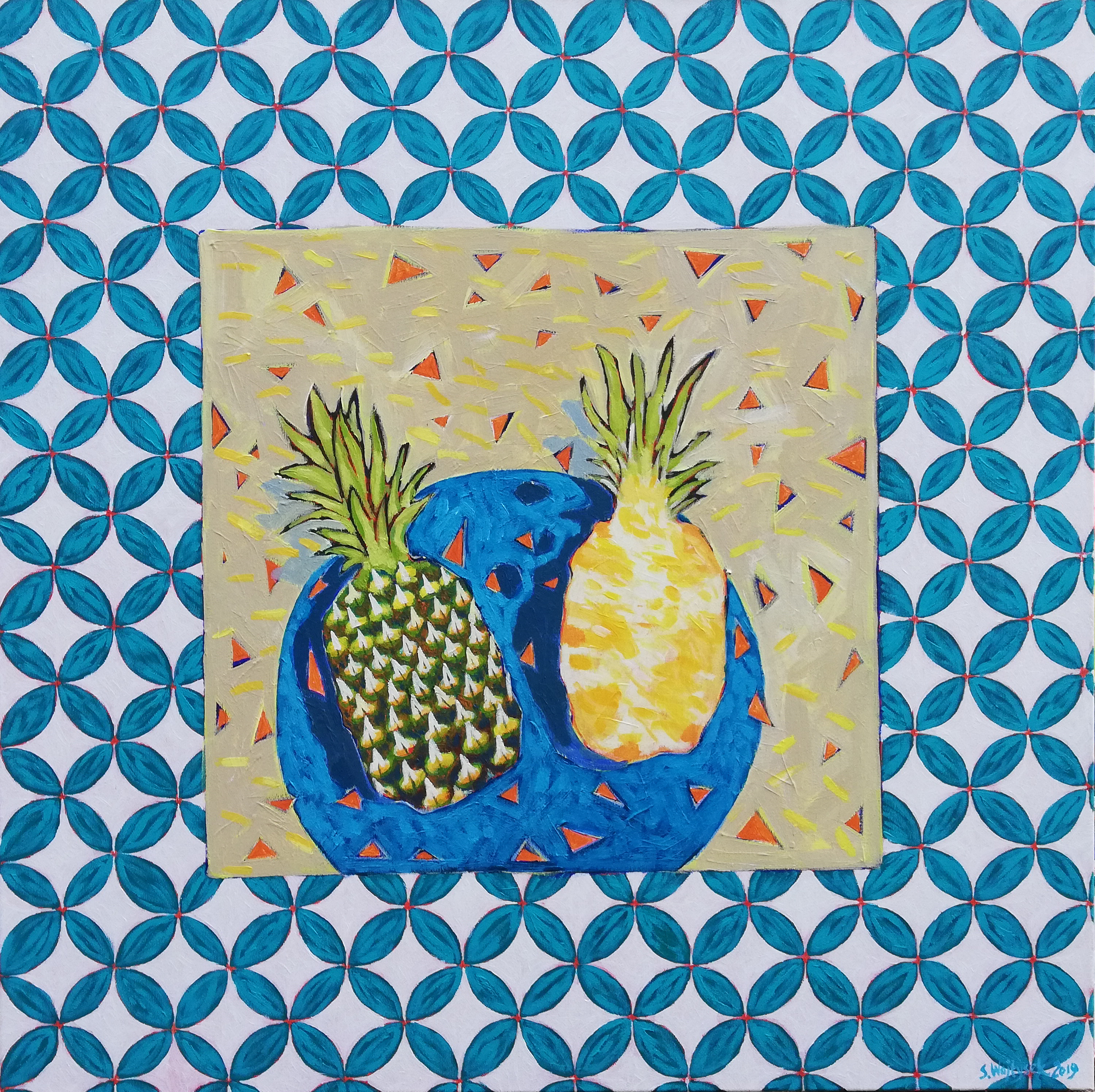 Martwa natura z ananasem