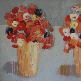 Martwa natura z dwoma dzbanami maków