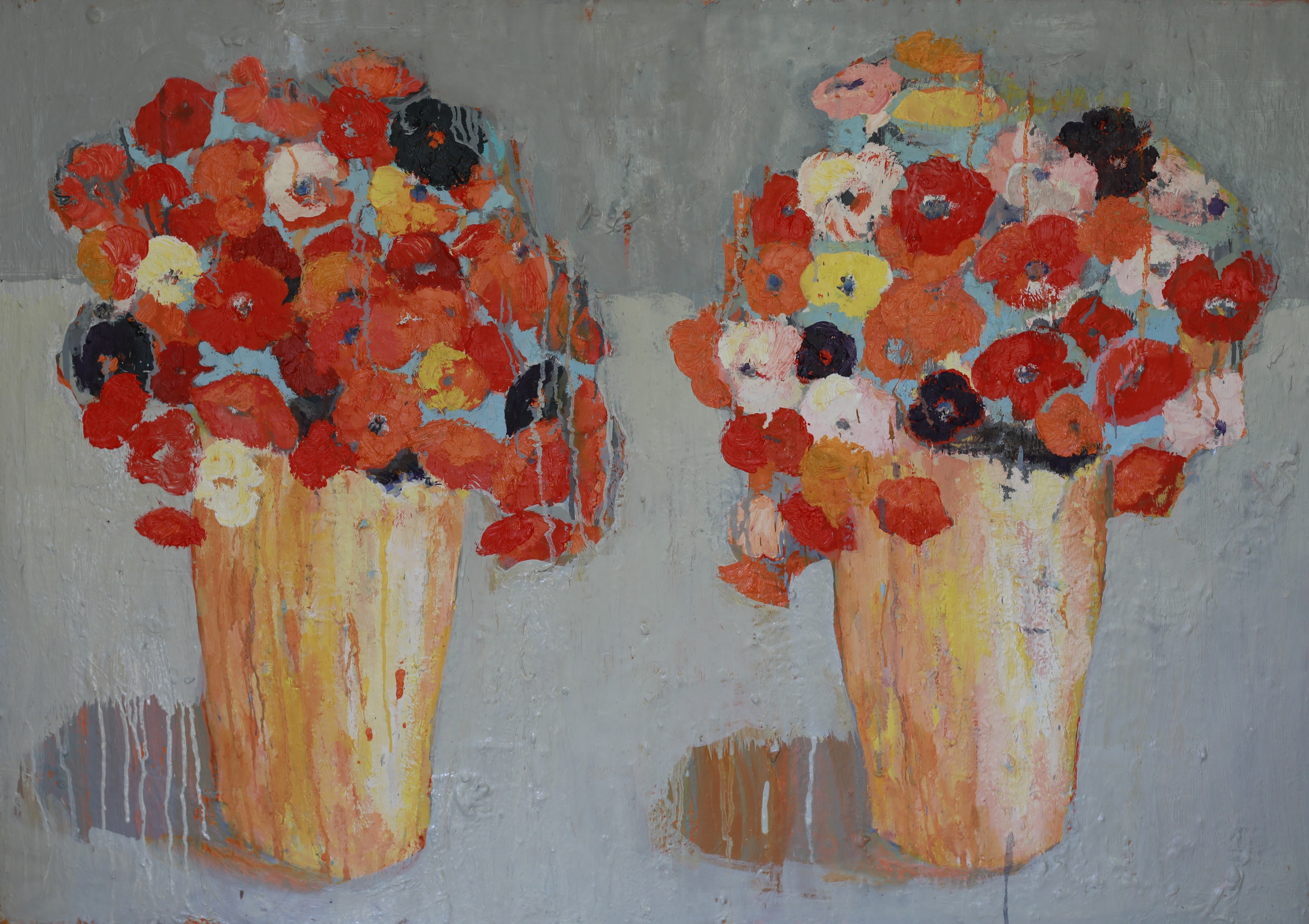 Martwa natura z dwoma dzbanami maków