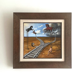 Podróż do Reims / olej i akryl na płótnie