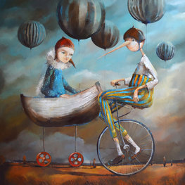 Wyprowadzając balony na spacer