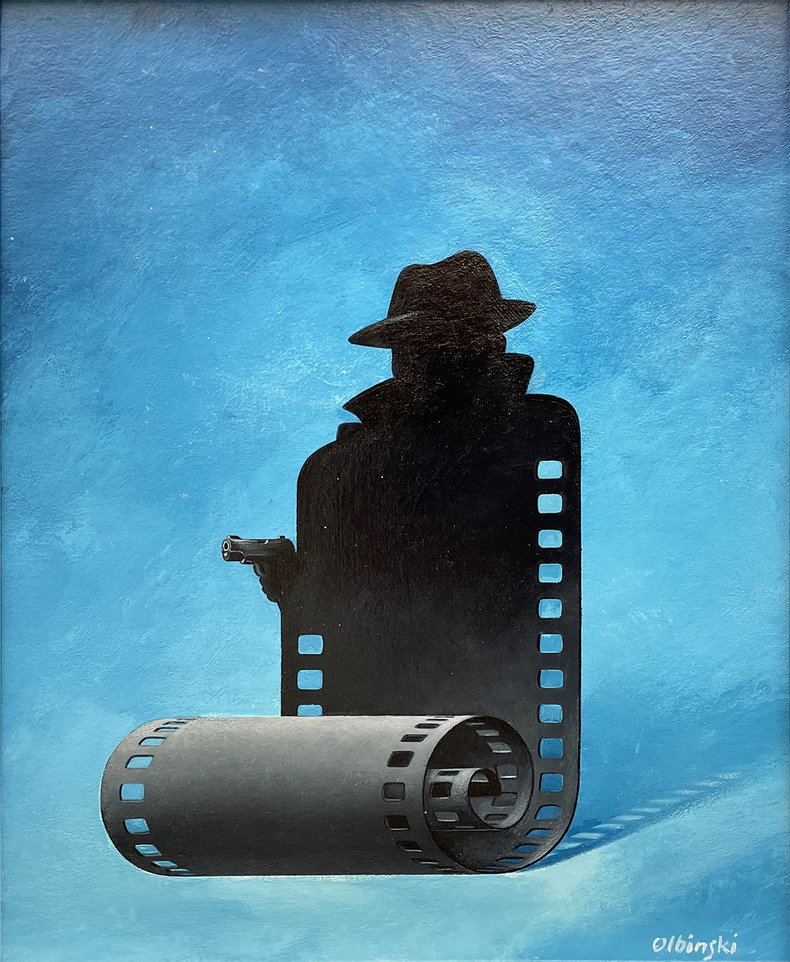 Detective Stories - Book cover - akryl na kartonie