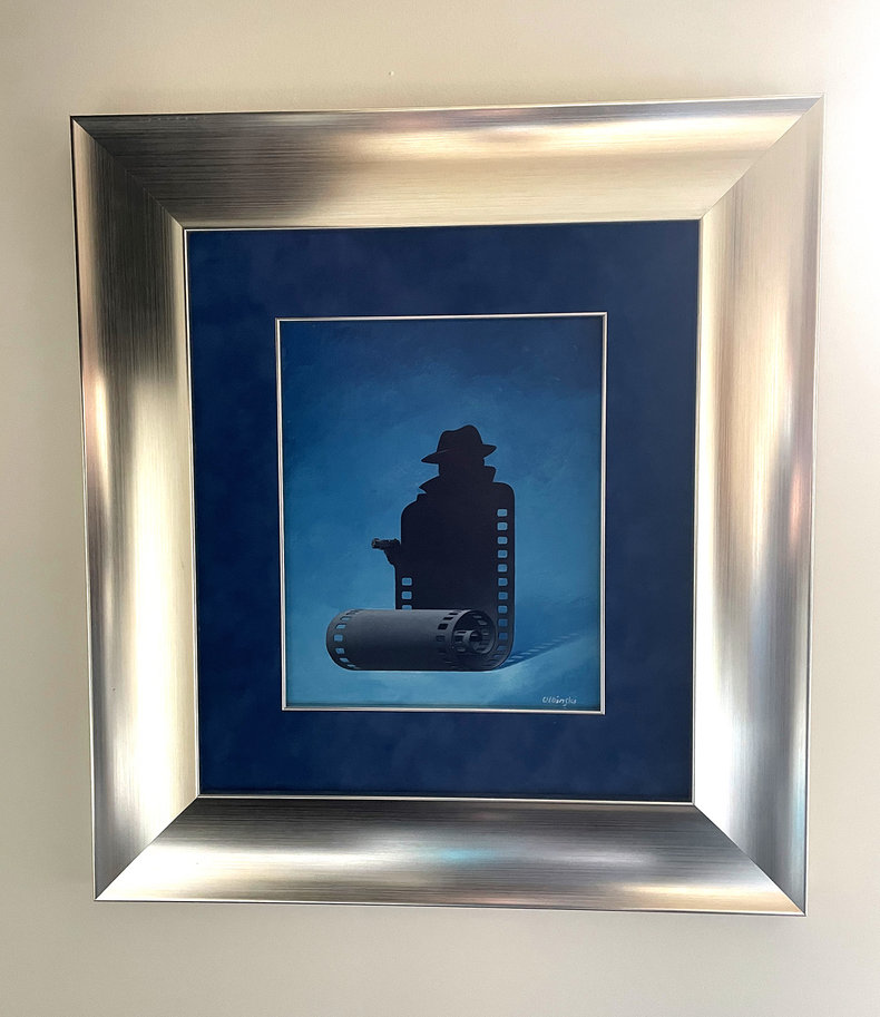 Detective Stories - Book cover - akryl na kartonie