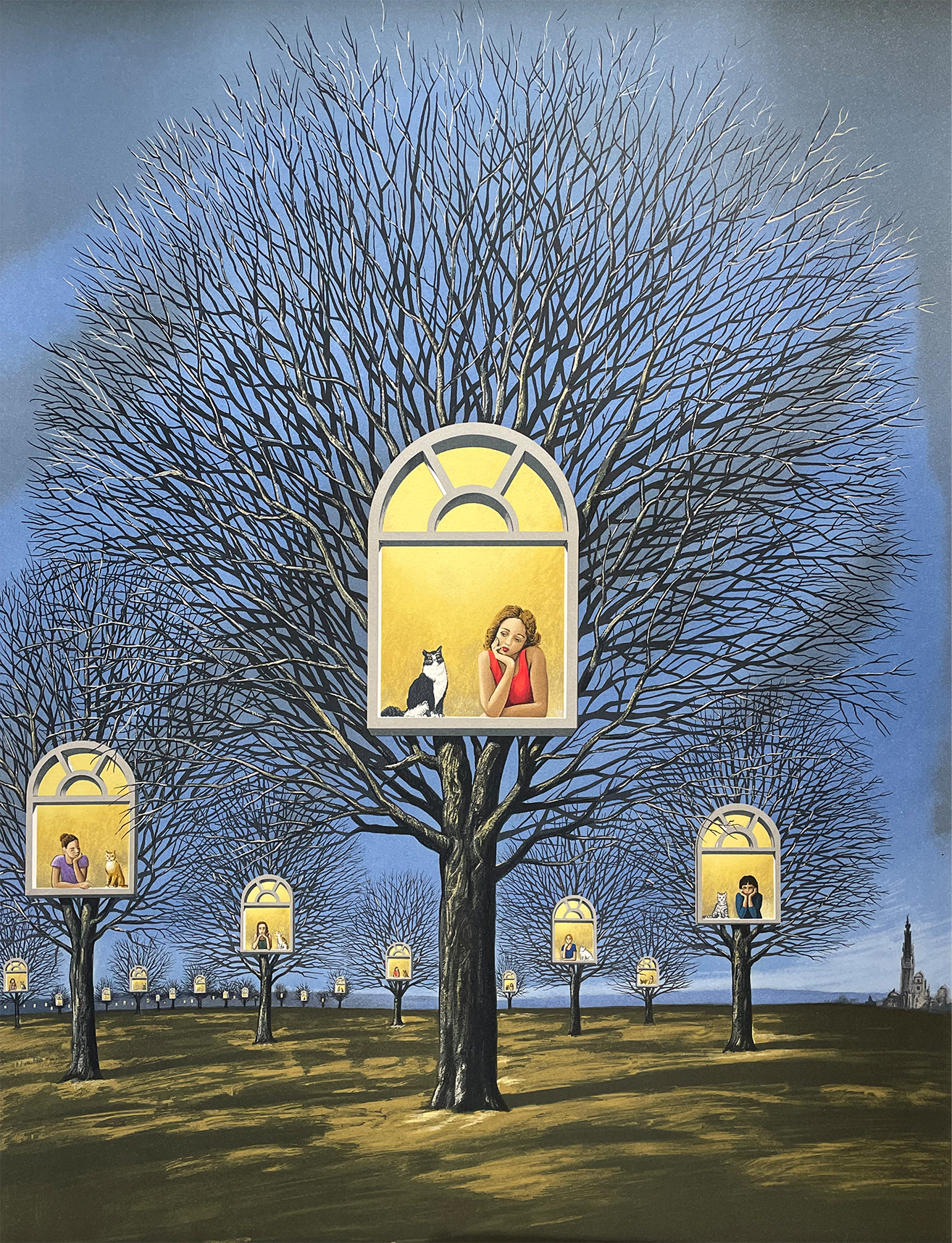 Zawieszone obietnice - litografia