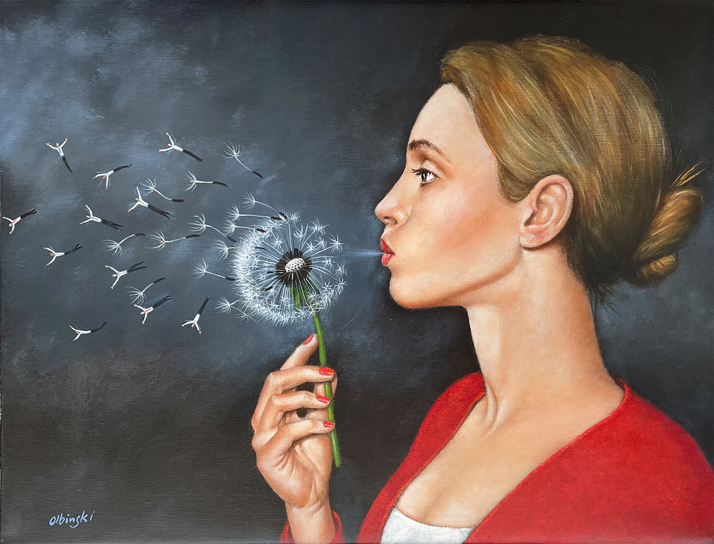 Urodziny Natalii / akryl i olej na płótnie