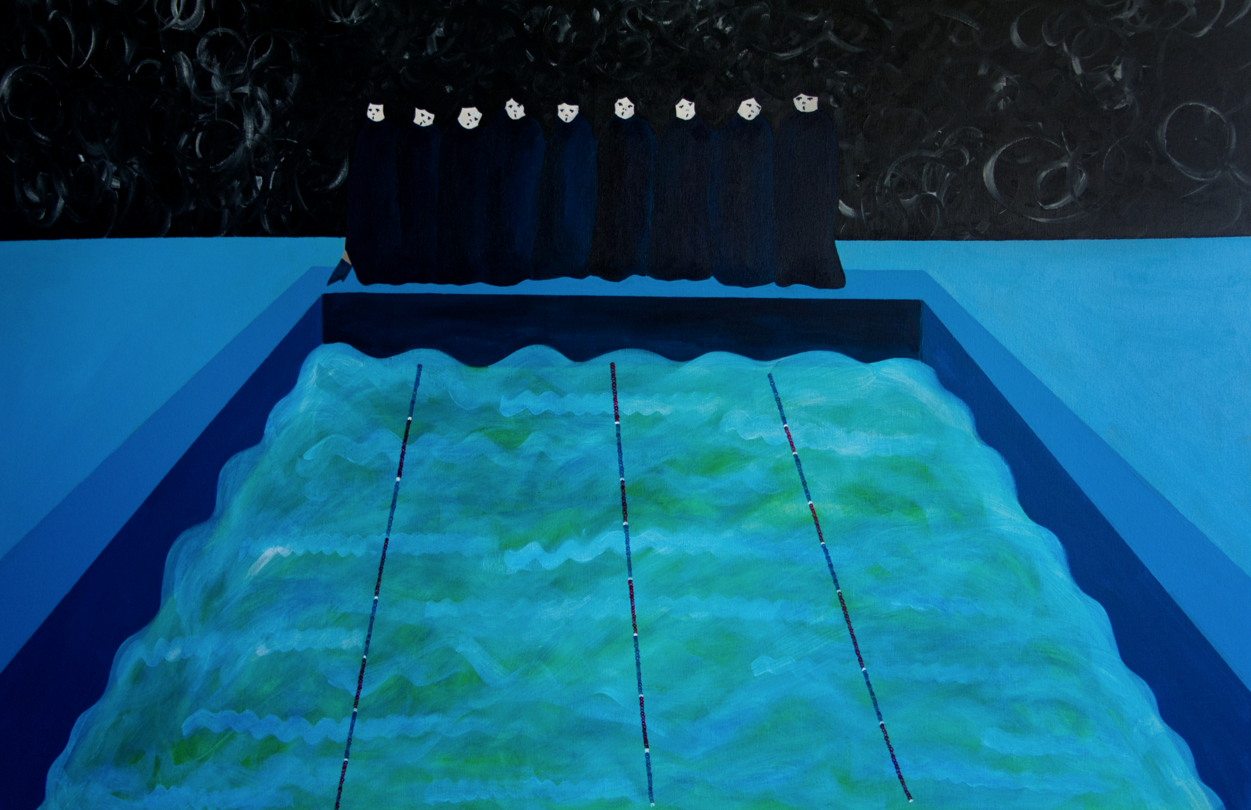 Sufrażystki na basenie