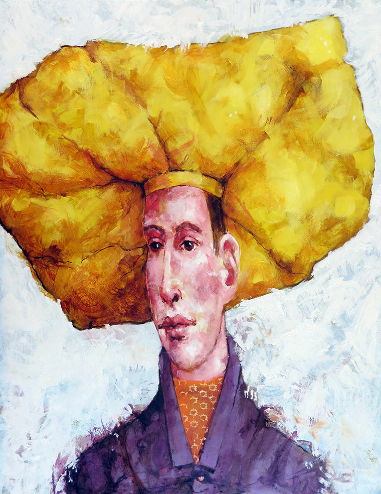 Postać w żółtym berecie