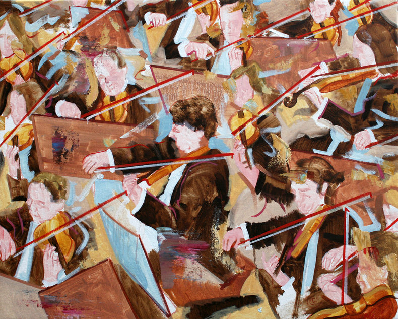 Beżowy marsz - sekcja skrzypiec