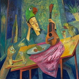 Wieczór kota z papugami