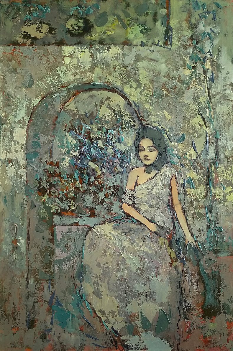 Młoda dziewczyna - impresja w srebrach