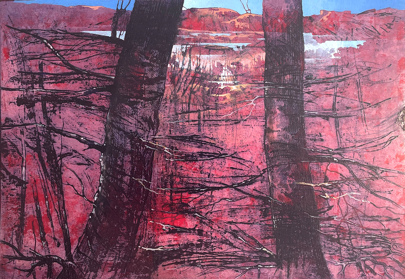 Szkic z dwoma drzewami