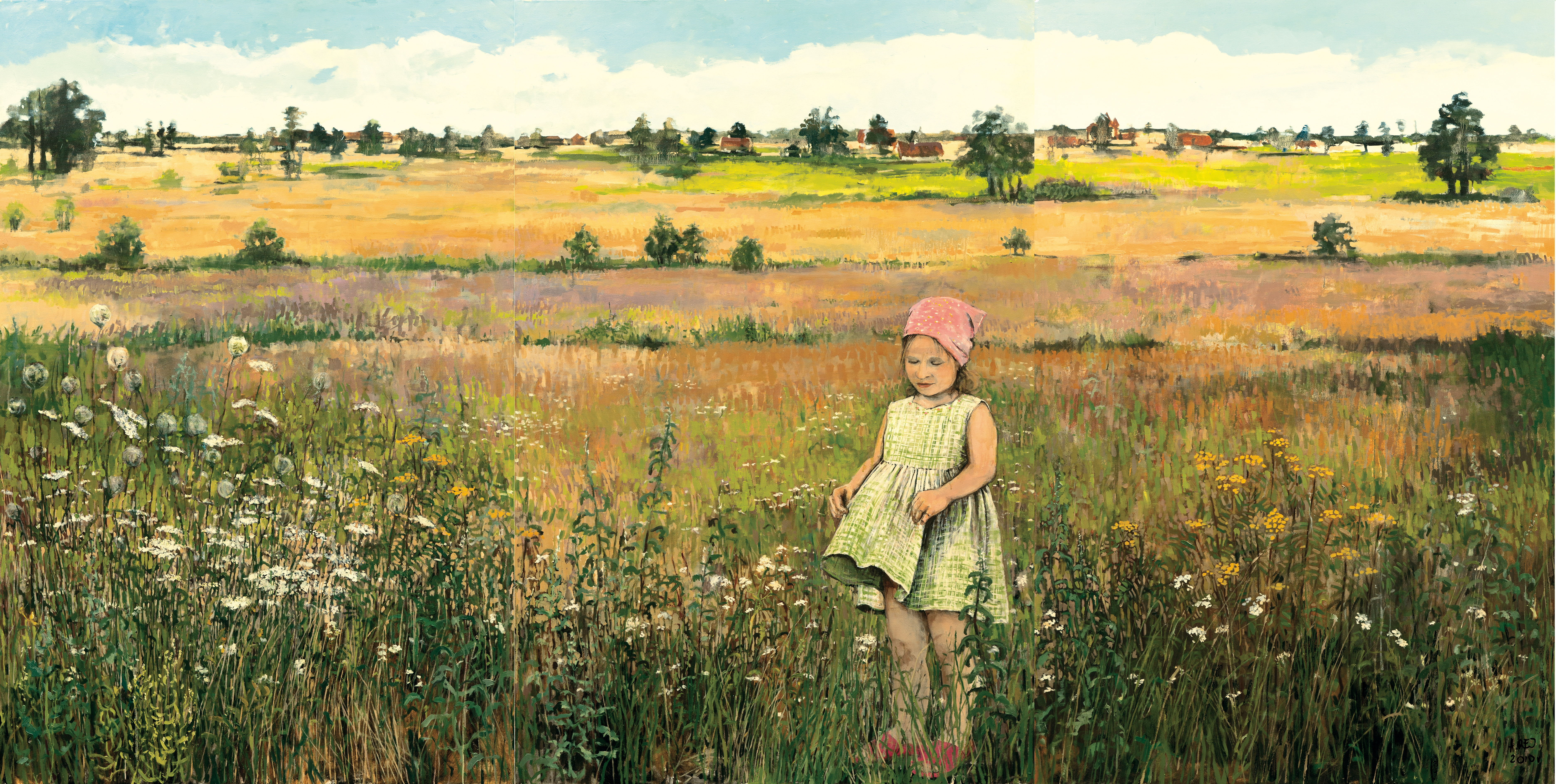 Tesia na łące w Krężlu z widokiem na Markotówz cyklu All my Loving