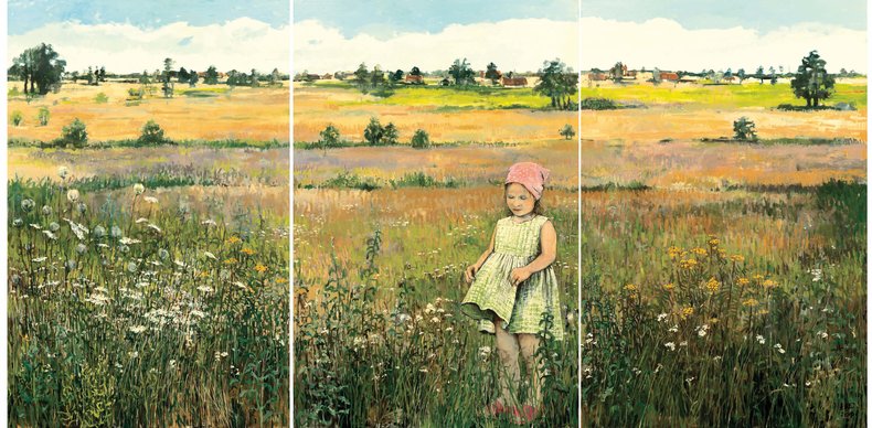 Tesia na łące w Krężlu z widokiem na Markotówz cyklu All my Loving