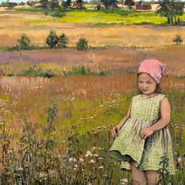 Tesia na łące w Krężlu z widokiem na Markotówz cyklu All my Loving