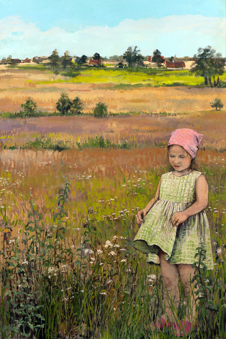 Tesia na łące w Krężlu z widokiem na Markotówz cyklu All my Loving