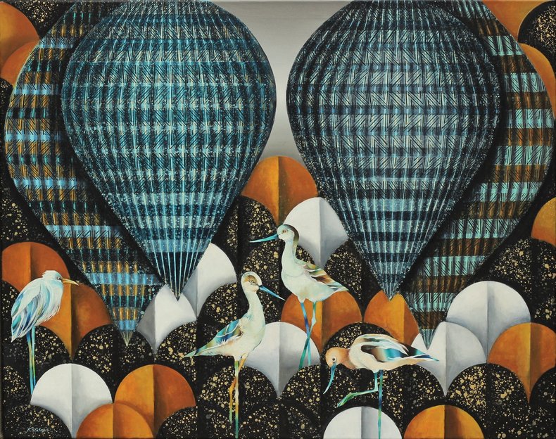 Kompozycja z ptakami