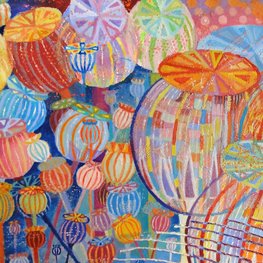 Kompozycja z makówkami